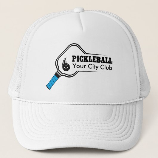 Pickleball Club Weiß Truckerkappe (Vorderseite)