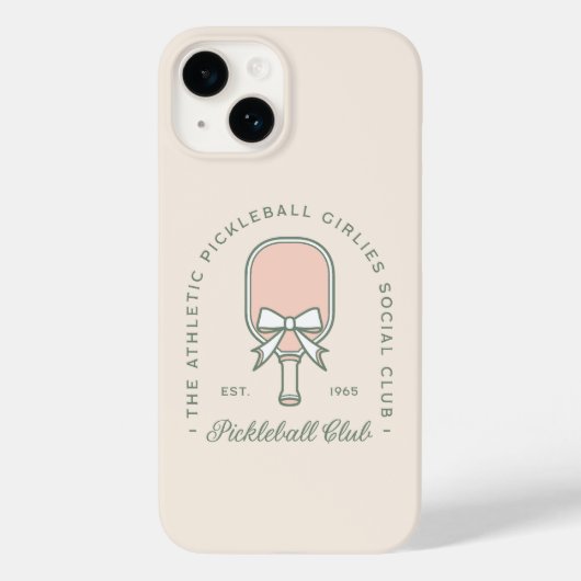 Pickleball Clubmädchen in rosa und grüner Ästhetik Case-Mate iPhone Hülle (Rückseite)