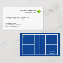 Pickleball Coach Blue Court Business Card