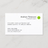 Pickleball Coach Blue Court Business Card Visitenkarte (Vorderseite)
