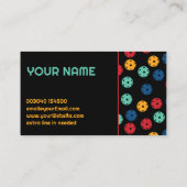 Pickleball Coach - Gelb, Minze und blau Visitenkarte (Rückseite)