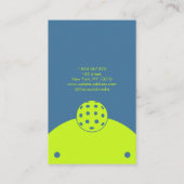 Pickleball Coach gelb Visitenkarte (Rückseite)