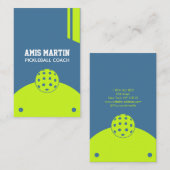 Pickleball Coach gelb Visitenkarte (Vorne/Hinten)