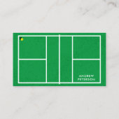 Pickleball Coach Green Court Business Card Visitenkarte (Rückseite)