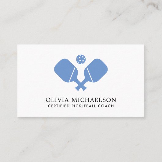 Pickleball Coach Instructor Pro Einfache Moderne Visitenkarte (Vorderseite)