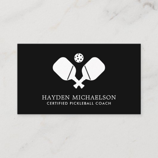 Pickleball Coach Instructor Pro Einfache Moderne Visitenkarte (Vorderseite)