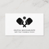 Pickleball Coach Instructor Pro Einfache Moderne Visitenkarte (Vorderseite)