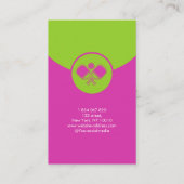 Pickleball Coach Pink Pickleball Paddel Visitenkarte (Rückseite)