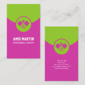 Pickleball Coach Pink Pickleball Paddel Visitenkarte (Vorne/Hinten)