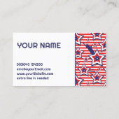 Pickleball Coach - USA-Muster auf weiß Visitenkarte (Rückseite)