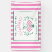 Pickleball Cocktail Club | Dinks und Getränke Banner (Vertikal)