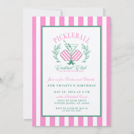 Pickleball Cocktail Club | Dinks und Getränke Einladung