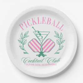 Pickleball Cocktail Club Pappteller