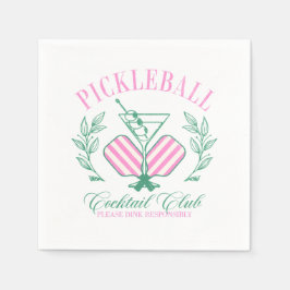 Pickleball Cocktail Club Serviette