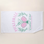 Pickleball Cocktail Club Strandtuch (Vorderseite)