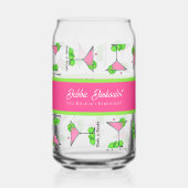 Pickleball Cocktail Dinks & Drinks Personalisiert Dosenglas (Vorderseite)