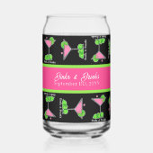 Pickleball Cocktail Dinks & Drinks Personalized Dosenglas (Rückseite)