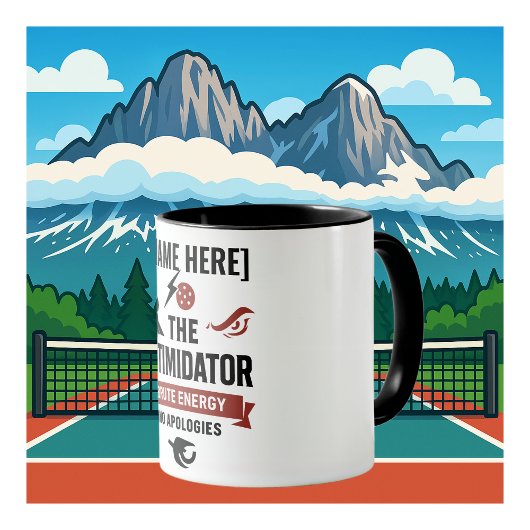 Pickleball Coffee Mug With The Intimidator Design Tasse