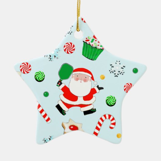 Pickleball Collectible Keramik Ornament (Vorne)