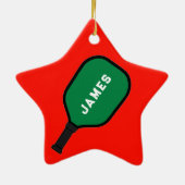 Pickleball Collectible Keramik Ornament (Hinten)