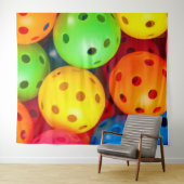 Pickleball Colorful Wandteppich (Beispiel (Horizontal))