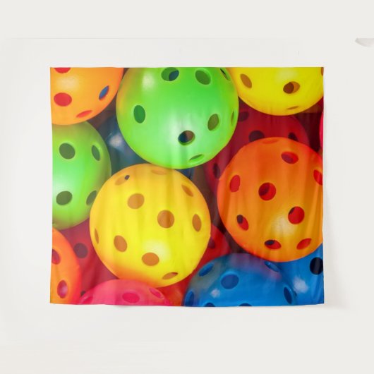 Pickleball Colorful Wandteppich (Vorderseite (Horizontal))