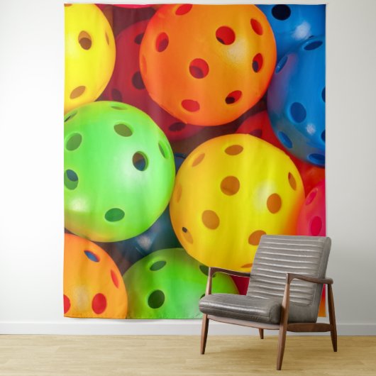 Pickleball Colorful Wandteppich (Beispiel)