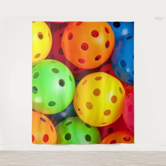 Pickleball Colorful Wandteppich (Vorderseite)