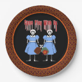 Pickleball Come Play mit Uns Horror Movie Twins Pappteller (Vorderseite)