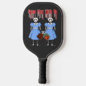 Pickleball Come Play mit Uns Horror Movie Twins Pickleball Schläger (Rückseite)