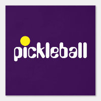 PICKLEBALL - Cool-gelber Text auf Lila