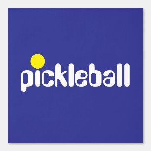 PICKLEBALL - Cooler, gelber Text in Royal Blue Tapete