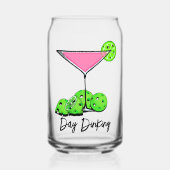 Pickleball Cosmo Cocktail Tag Dinking Dosenglas (Vorderseite)