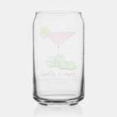 Pickleball Cosmo Dinks & Drinks Personalisiert Dosenglas (Rückseite)