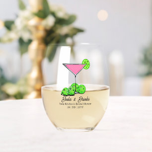 Pickleball Cosmo Dinks & Drinks Personalisiert Weinglas Ohne Stiel