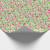 Pickleball Cosmo Tag Dinking auf Hellgrün Geschenkpapier (Ecke)