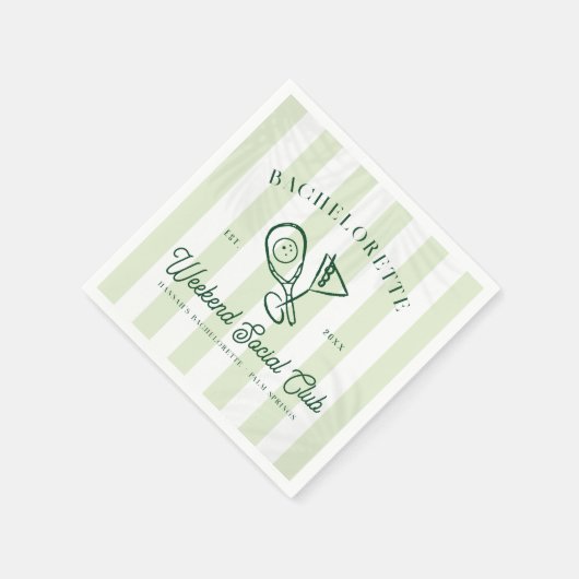 Pickleball Country Club | Bachelorette Serviette (Ecke)