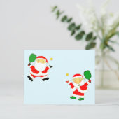 Pickleball Couple Weihnachtskarten Feiertagspostkarte (Stehend Vorderseite)