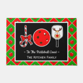 Pickleball Court Christmas Joy Festive Entryway Fußmatte (Vorderseite)