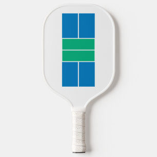 Pickleball Court Diagramm Weißer Coach Name Schläger
