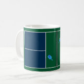 Pickleball Court Novelty Kaffeetasse (Vorderseite Links)