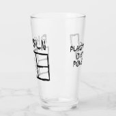 Pickleball Court Pint Glass Cup Glas (Links)