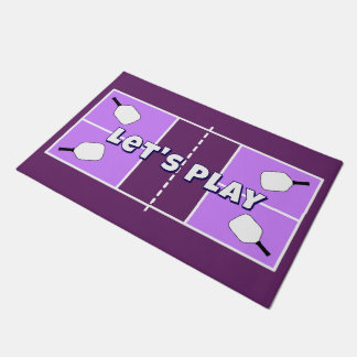 Pickleball Court Purple and Lilac Personalized Fußmatte