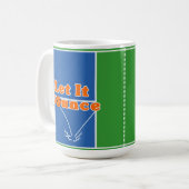 Pickleball Court Serve Ließ It Bounce Orange Ball Kaffeetasse (Vorderseite Links)