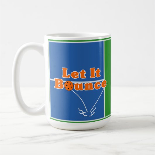Pickleball Court Serve Ließ It Bounce Orange Ball Kaffeetasse (Links)