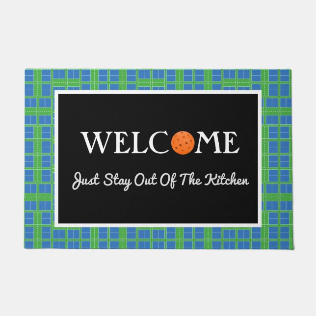 Pickleball Courts Bleibe aus der Küche, willkommen Fußmatte (Vorderseite)