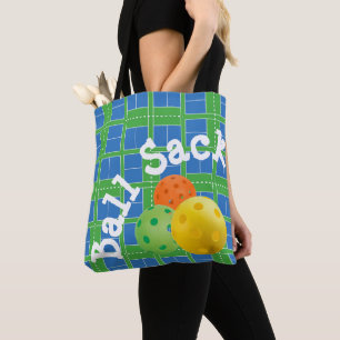Pickleball Courts Blue and Green Ball Sack Tasche
