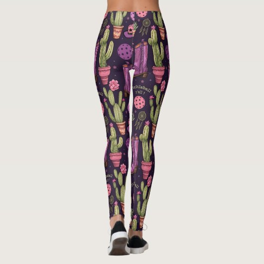 🐴 🌵 Pickleball Cowgirl Leggings (Rückseite)