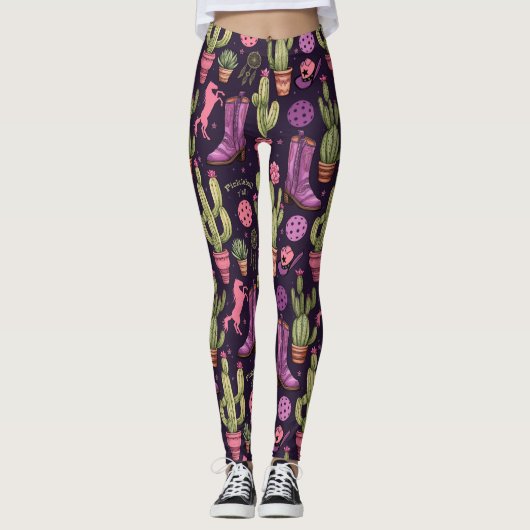 🐴 🌵 Pickleball Cowgirl Leggings (Vorderseite)