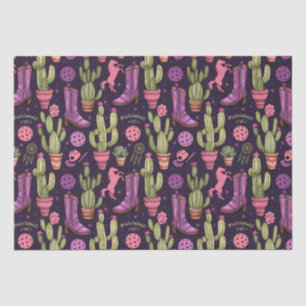 🐴 🌵 Pickleball Cowgirl Seidenpapier